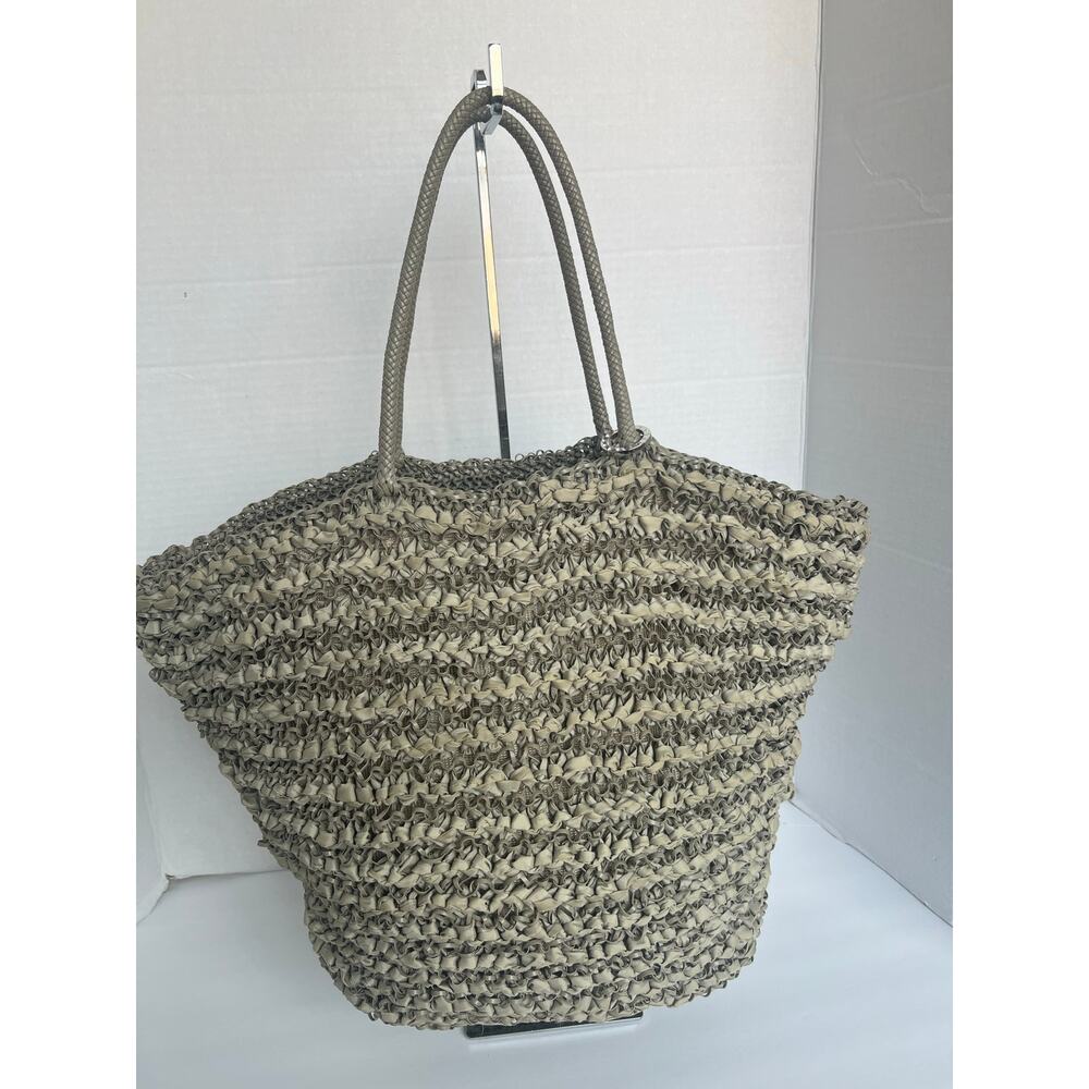 Anteprima Wire Taupe Large Capacity Double Handles Zip‎ Top Tote Bag Purse